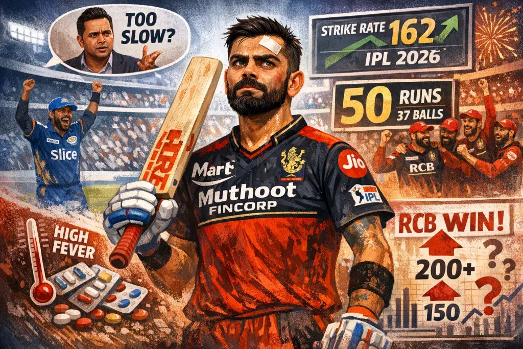 Virat Kohli Draws Scrutiny After a Measured Fifty Raises Familiar Questions