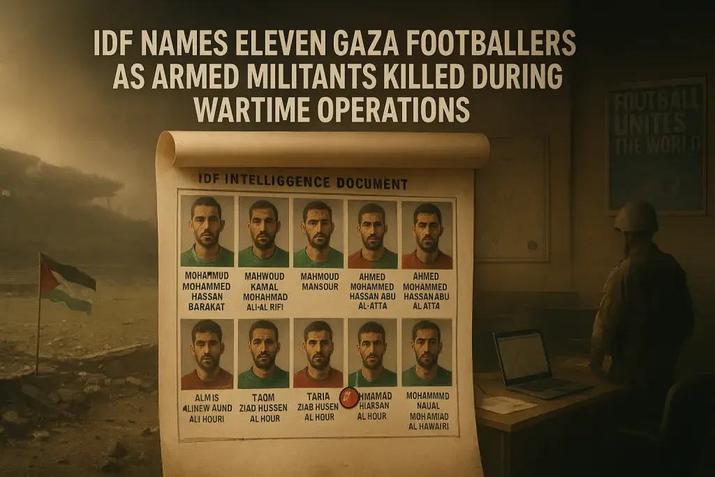 IDF Names Eleven Gaza Footballers as Armed Militants Killed During Wartime Operations