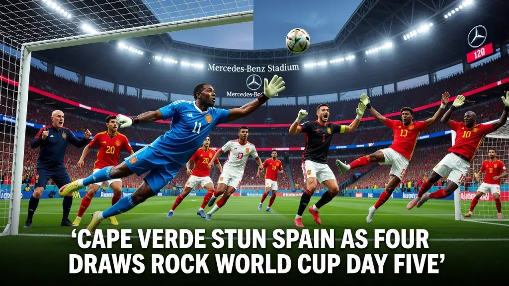 Cape Verde Stun Spain as Four Draws Rock World Cup Day Five