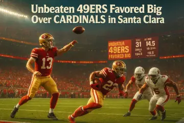 Unbeaten 49ers Favored Big Over Cardinals in Santa Clara